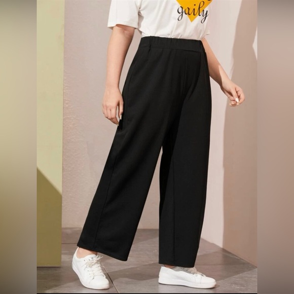 Shein Plus Wide leg elastic waist pants - Picture 2 of 2